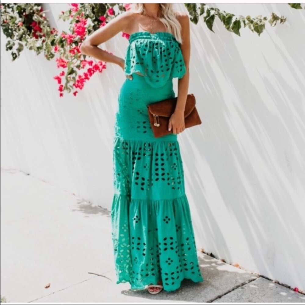 Vici teal two piece set